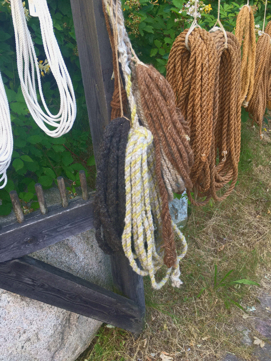 Pictures of the rope making process