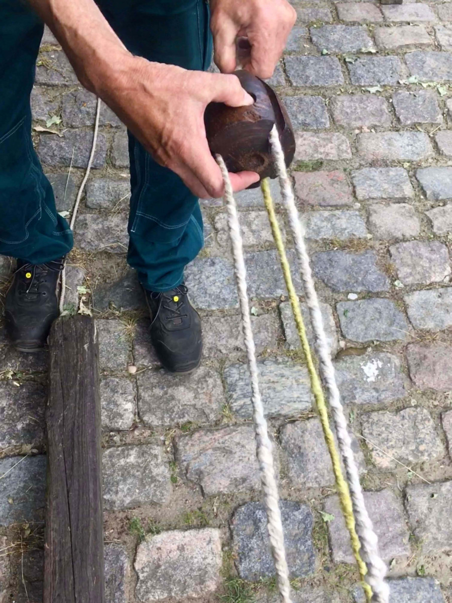 Pictures of the rope making process